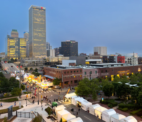 Photograph of downtown Tulsa during Mayfest